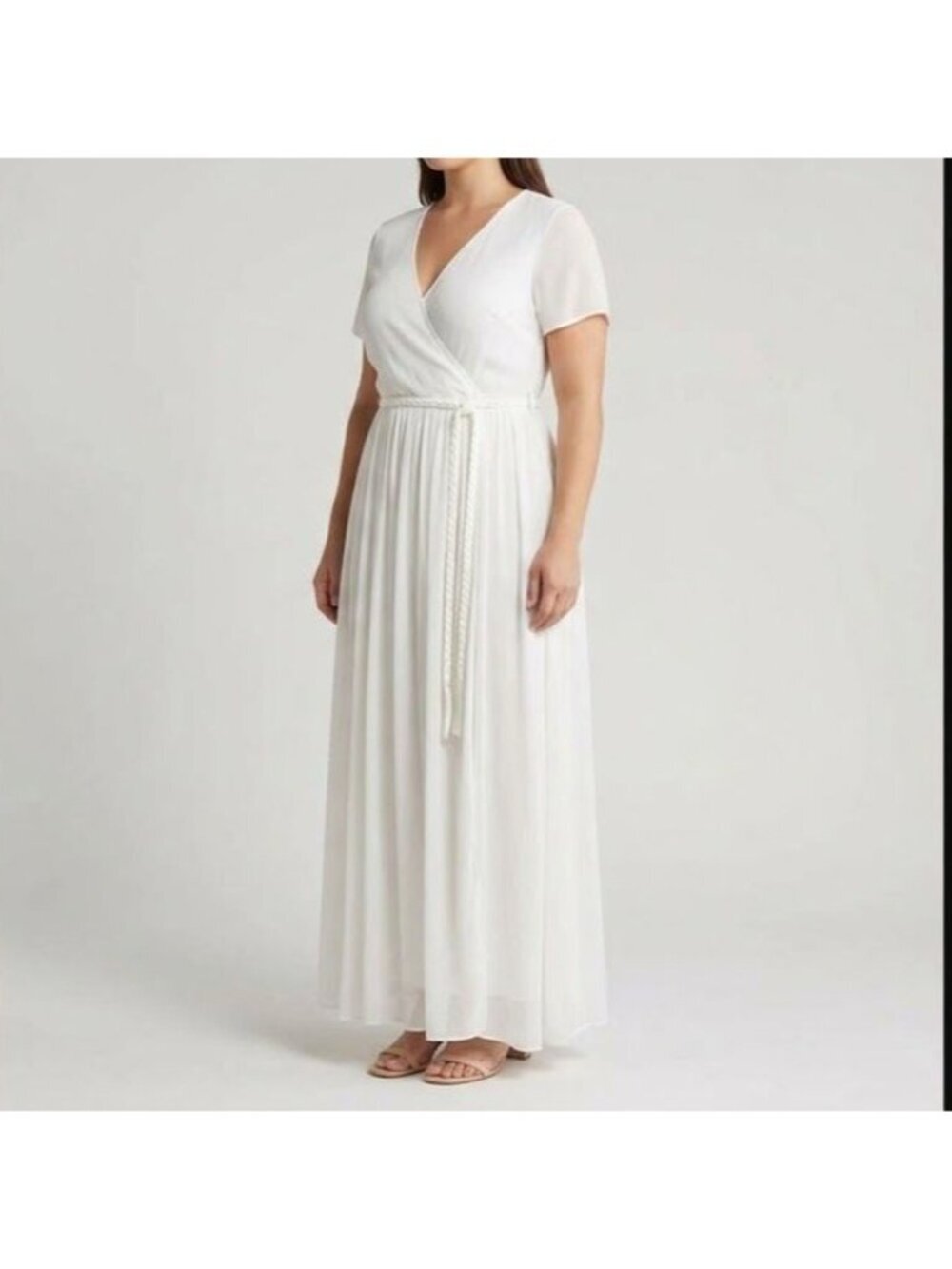 Baltic Born Katrina Maxi Dress Womens Size Medium White Wedding Bridal NEW